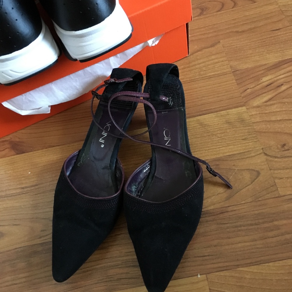 purple leather Shoes